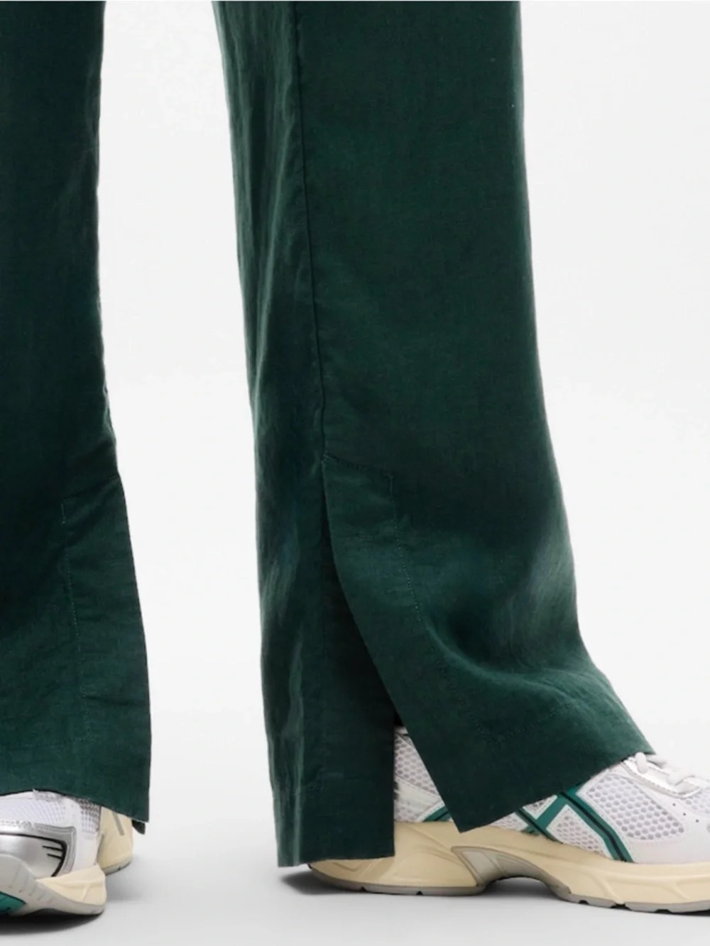 NWT Athleta Retreat Linen High Rise Wide Pine Pant Sz XL